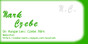 mark czebe business card