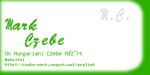 mark czebe business card